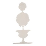 Cumpara ieftin Decoratiune Floare metal alb 7x10x21 cm