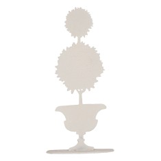 Decoratiune Floare metal alb 7x10x21 cm