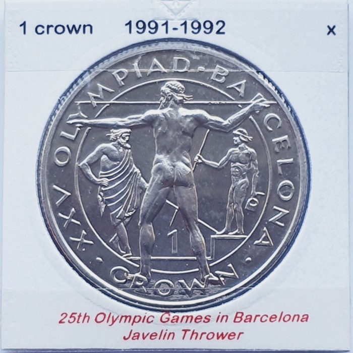 2901 Gibraltar 1 Crown 1991 Olympic Games in Barcelona - Javelin thrower km 69
