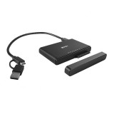 Convertor USB 3.2 Type C la M.2 NVMe &amp; SATA SSD cu functie de Clona, Lindy L43359