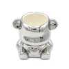 Organizator pentru pensule și pile, din ceramică, argint
