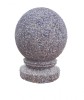 Bolard sferic cu picior din beton cu piatra naturala 35 cm