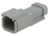 Conector cablu-cablu DTM mufă tată 2 pini gri IP68