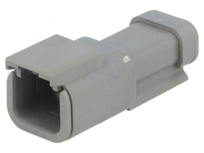 Conector cablu-cablu DTM mufă tată 2 pini gri IP68 foto