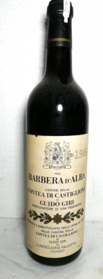 B 74-vin ROSU BARBERA, CONTEA DI CASTIGLIONE cl 72 gr 13 recoltare 1964 foto