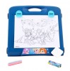 Tabla Desen Frozen Portabila cu Creta, Creioane, Foi Colorat si Burete. Set Creativ pentru Copii, Tip Servieta