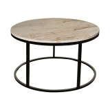 Cumpara ieftin Masuta de cafea Drion marmura alba melamina metal negru 60x60x40 cm