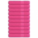 Set 10 Prosoape Baie Roz 100x200 cm Bumbac 360 g/m&sup2; vidaXL - Prosoape Plaja, Absorbante, Lavabile