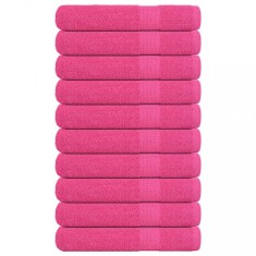 vidaXL Prosoape 10 buc roz 100x200 cm 360 g/m&sup2; 100% bumbac