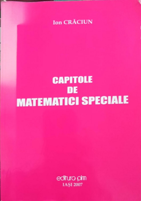 CAPITOLE DE MATEMATICI SPECIALE-ION CRACIUN