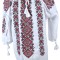 Bluza dama tip ie RD24, alb/rosu bordo , marimea L