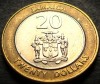 Moneda exotica - bimetal 20 DOLARI - JAMAICA, anul 2000 * cod 4378, America de Nord