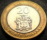 Moneda exotica - bimetal 20 DOLARI - JAMAICA, anul 2000 * cod 4378