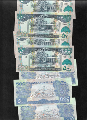 Somaliland 500 shillings shilin 2011 unc pret pe bucata foto