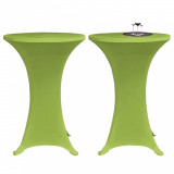 Husa elastica pentru masa, 2 buc., verde, 80 cm GartenMobel Dekor, vidaXL
