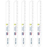 Wilpu HGS 14 BI - Set panze fierastrau pendular tija cu un prag de prindere (T) 100 mm lemn taiere dreapta grosiera 5 bucati