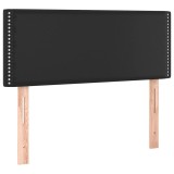 Cumpara ieftin Tablie de pat, negru, 80x5x78/88 cm, piele ecologica