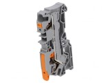 Conector Șine 0,5-6mm&sup2; 1 Piste 2 Borne Gri Push-In