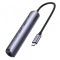 Hub USB-C UGREEN CM418 (10919), 2 x USB-A 3.0 - 1 x USB-C - 1 x HDMI - 1 x RJ45, Gri