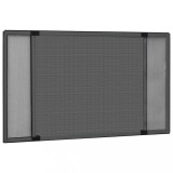 VidaXL Plasă insecte extensibilă ferestre, antracit, (100-193)x75 cm