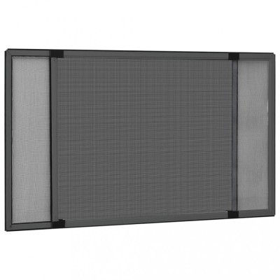 Plasă insecte extensibilă ferestre, antracit, (100-193)x75 cm foto