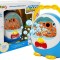 Masina mare de facut baloane de sapun, bule pentru copii, in forma de pinguin albastru, LeanToys, 8259