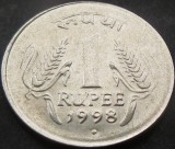 Cumpara ieftin Moneda exotica 1 RUPIE - INDIA, anul 1998 *cod 1982 = A.UNC, Asia