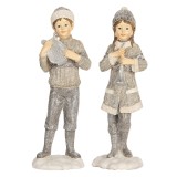 Cumpara ieftin Set 2 figurine Copilasi Craciun polirasina multicolora (2) 8x7x22 cm