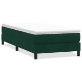 Cumpara ieftin Pat cu arcuri fara saltea verde inchis 80x210 cm catifea