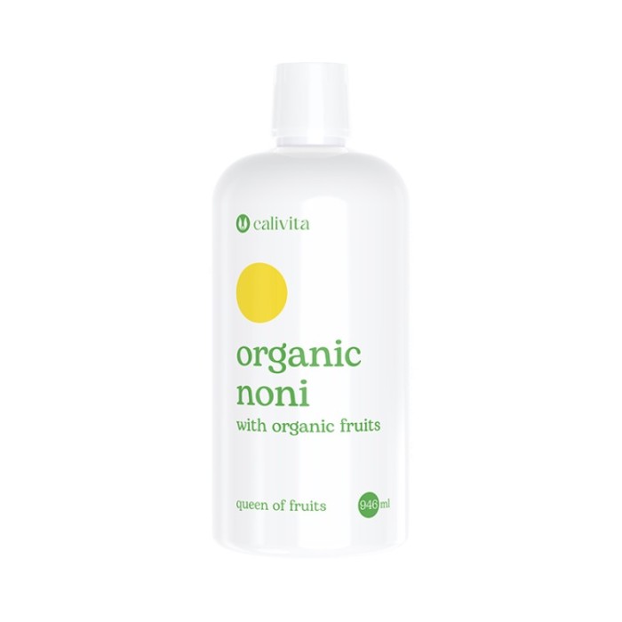 Sirop de Noni Organic cu Struguri albi, Cireşe negre şi Rodii organice, pentru Imunitate (946 ml) - Calivita