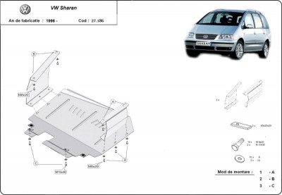 Scut motor metalic VW Sharan 2000-2010 foto