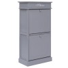 VidaXL Pantofar, gri, 50x28x98 cm, lemn de paulownia 284090