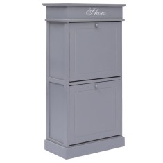 vidaXL Pantofar, gri, 50x28x98 cm, lemn de paulownia
