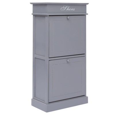 vidaXL Pantofar, gri, 50x28x98 cm, lemn de paulownia 284090 foto
