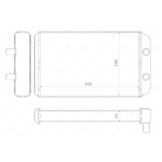 Radiator incalzire habitaclu Citroen Jumper I, Jumper I Sasiu, Jumper Sasiu; Fiat Ducato, Ducato Sasiu; Peugeot Boxer, Boxer Sasiu Motor 1.9 D, 1.9