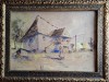 Dimitrie Szilaghi-Casă cu cerdac din R&acirc;mnicu V&acirc;lcea, acuarelă interbelică, Scene gen, Acuarela, Impresionism