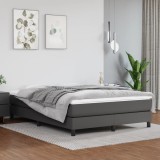 Cumpara ieftin Saltea de pat cu arcuri, gri, 140x200x20 cm, piele ecologică
