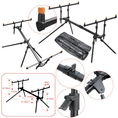 Rod pod SKY POD Baracuda model #10 foarte stabil pentru 4 lansete foto