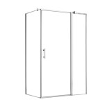 Cumpara ieftin Simple 80x120 cm ny&iacute;l&oacute;ajt&oacute;s aszimmetrikus zuhanykabin zuhanyt&aacute;lca n&eacute;lk&uuml;l