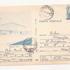 RF27 -Carte Postala- Barlad, Gara, circulata 1987