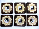 suport pahare cu yin yang 40073