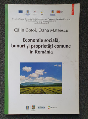 ECONOMIE SOCIALA, BUNURI SI PROPRIETATI COMUNE IN ROMANIA - Cotoi, Mateescu foto