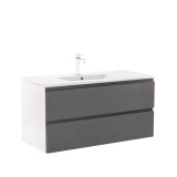 Cumpara ieftin Vario Pull 100 dulap de bază cu chiuvetă alb-antracit