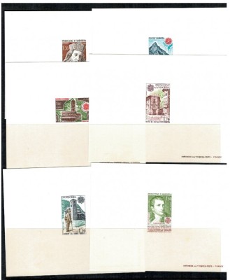 Andorra(Fr) 1978-1980 - Lot 6 probe DELUXE pe hartie groasa, CEP foto