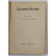 JOHANNES BECHER , POEZII , 1962