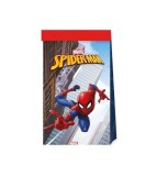 Set 4 pungi cadou pentru petrecere din hartie model Spiderman 22 cm x 13 cm