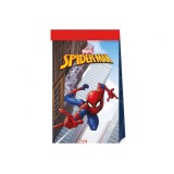 Set 4 pungi cadou pentru petrecere din hartie model Spiderman 22 cm x 13 cm