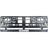 Set 2 bucati, suport numar inmatriculare Carbon, Scania