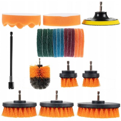 Perii curatat, pentru masina de gaurit, tija hexagonala, set 22 buc, Bigstren foto