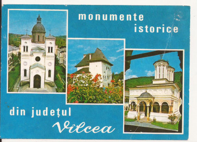 Carte Postala veche - Monumente istorice din jud. Valcea, Circulata 1976 foto